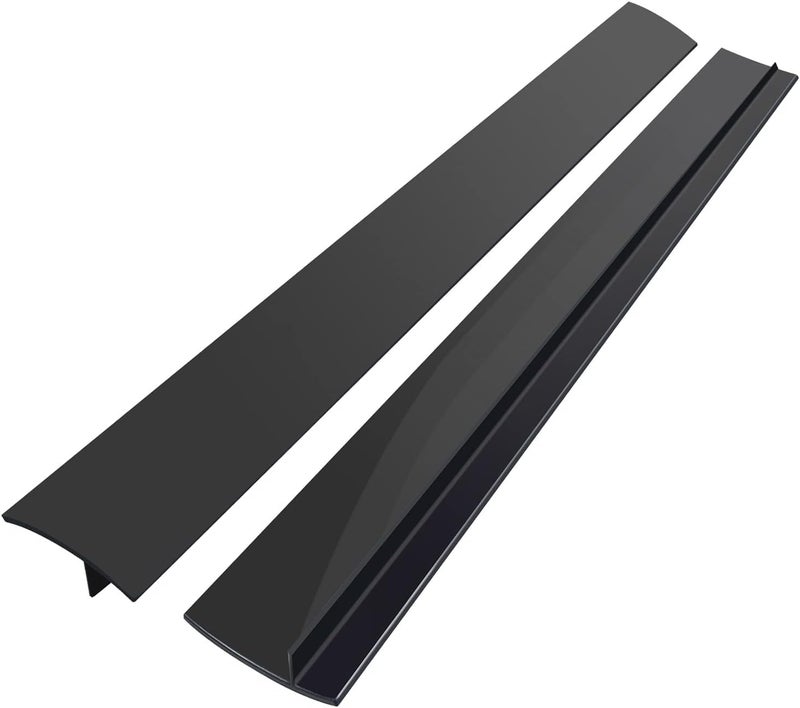 SameTech Silicone Stove Counter Gap Cover (2 Pack),Easy Clean Heat Resistant Wide & Long Kitchen Stove Gap Filler,Seals Spills Between Counters, Oven, Stovetops, Washing Machines, Washer, Dryer(30 in, Black) - Image 1